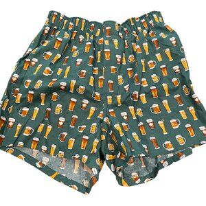 NEW J.Crew Factory Men's Sz S Green Beer Woven Boxers Cotton Underwear BV599